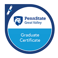 Penn State Great Valley graduate certificate Credly digital badge